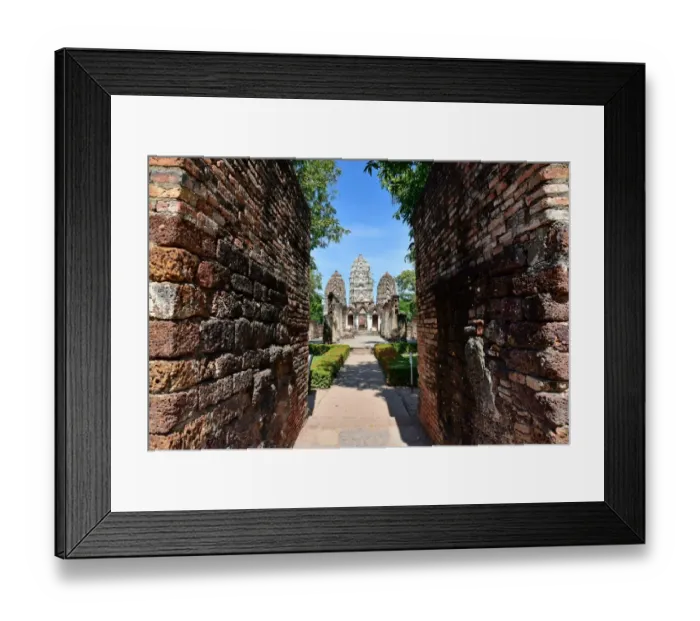 Framed Print : Wat Si Sawai entrance temple Sukhothai Thailand, Asia Framed Print : Wat Si Sawai entrance temple Sukhothai Thailand, Asia