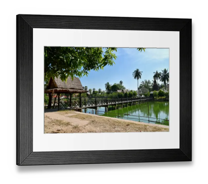 Framed Print : Wat Tra Phang Thong temple Bridge Sukhothai Thailand, Asia Framed Print : Wat Tra Phang Thong temple Bridge Sukhothai Thailand, Asia