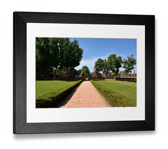 Framed Print : Wat Mahathat temple Sukhothai Thailand, Asia