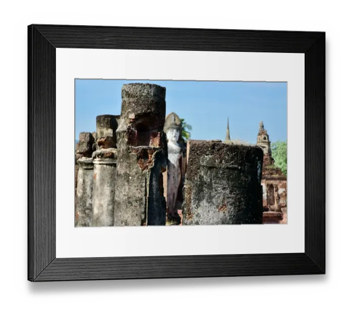 Framed Print : Column architectural at Wat Mahathat temple Sukhothai Thailand, Asia Framed Print : Column architectural at Wat Mahathat temple Sukhothai Thailand, Asia