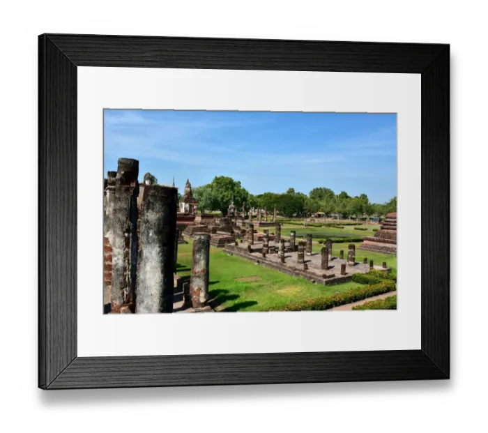 Framed Print : archeologic site at Wat Mahathat temple Sukhothai Thailand, Asia Framed Print : archeologic site at Wat Mahathat temple Sukhothai Thailand, Asia