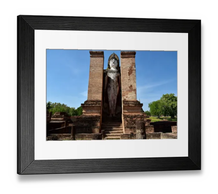 Framed Print : historic site Wat Mahathat temple Sukhothai Thailand, Asia