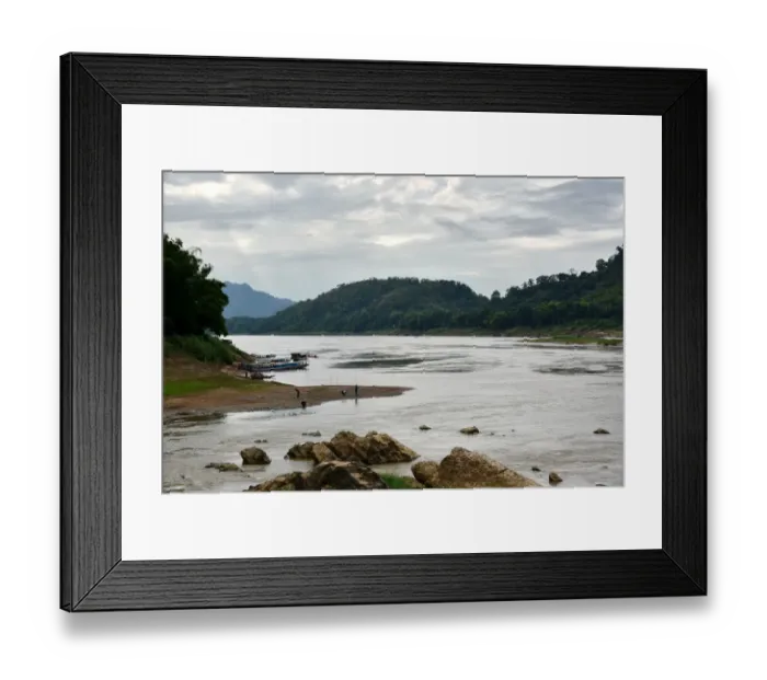 Framed Print : Mekong river landscape Luang prabang Laos Framed Print : Mekong river landscape Luang prabang Laos