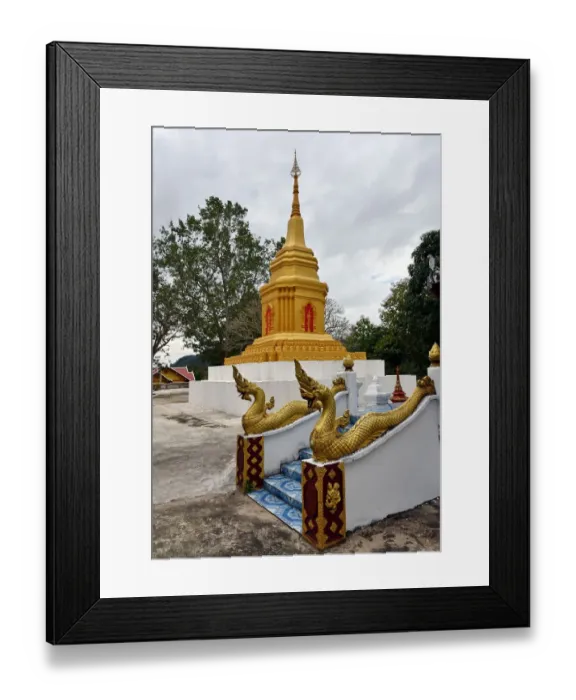 Framed Print : buddhist stupa at Wat Xiengleck temple luang prabang Laos Asia Framed Print : buddhist stupa at Wat Xiengleck temple luang prabang Laos Asia