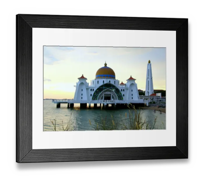 Framed Print : Malacca Straits Mosque, Melaka, Malaysia Framed Print : Malacca Straits Mosque, Melaka, Malaysia