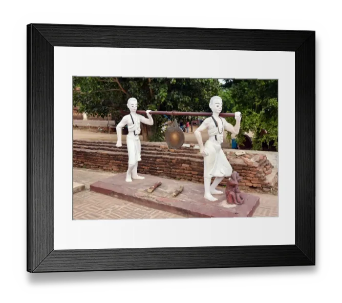 Framed Print : Bagan sculpture unesco ruins Myanmar. Asia Framed Print : Bagan sculpture unesco ruins Myanmar. Asia