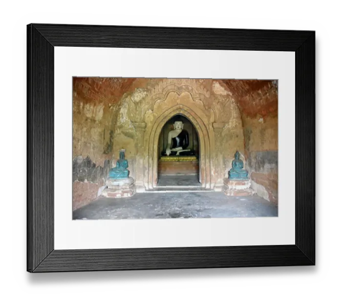 Framed Print : terracotta buddha statue Temple, Bagan, unesco ruins Myanmar. Asia Framed Print : terracotta buddha statue Temple, Bagan, unesco ruins Myanmar. Asia
