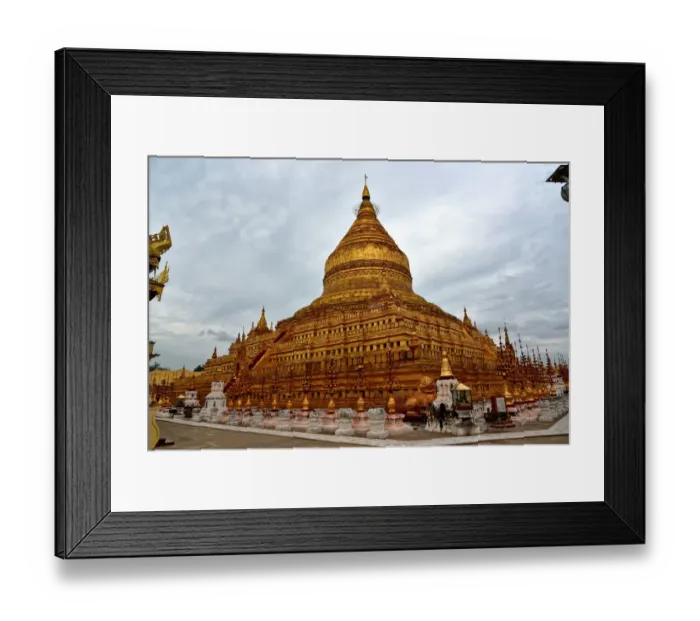 Framed Print : Shwe zi gon paya terracotta Temple, Bagan, unesco ruins Myanmar. Asia Framed Print : Shwe zi gon paya terracotta Temple, Bagan, unesco ruins Myanmar. Asia