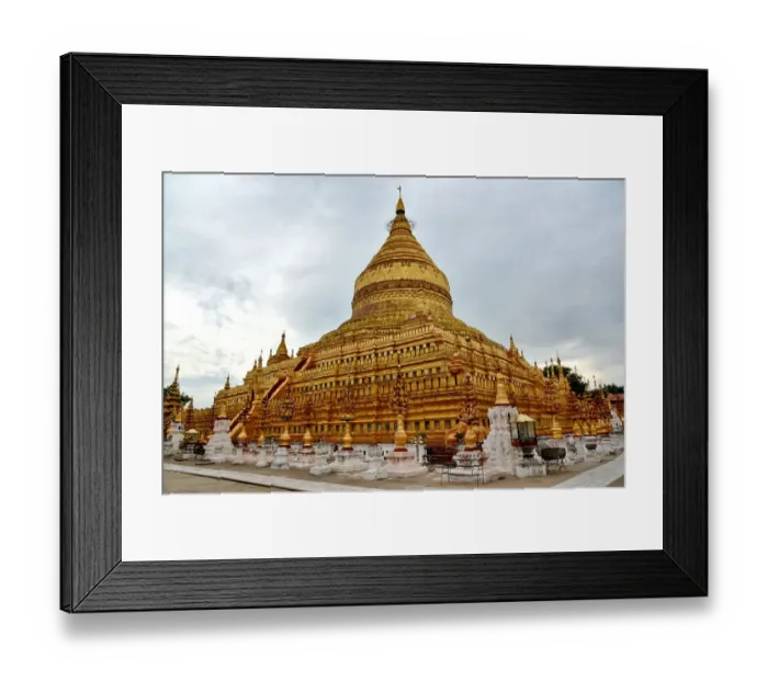 Framed Print : Shwezigon paya terracotta Temple, Bagan, unesco ruins Myanmar. Asia Framed Print : Shwezigon paya terracotta Temple, Bagan, unesco ruins Myanmar. Asia