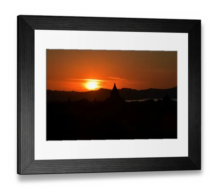 Framed Print : Sunset at Bagan Myanmar Asia Framed Print : Sunset at Bagan Myanmar Asia