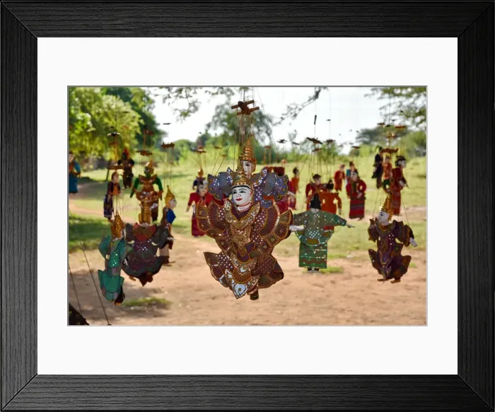 Framed Print : suspending dolls from tree Framed Print : suspending dolls from tree