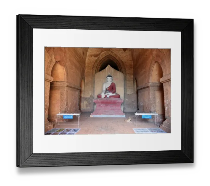 Framed Print : Buddha at Dhamma Yan Gyi entrance Temple, Bagan, unesco ruins Myanmar. Asia Framed Print : Buddha at Dhamma Yan Gyi entrance Temple, Bagan, unesco ruins Myanmar. Asia