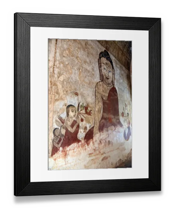 Framed Print : Buddha engrarving Su La Ma Ni Pahto terracotta Temple, Bagan, unesco ruins Myanmar. Asia Framed Print : Buddha engrarving Su La Ma Ni Pahto terracotta Temple, Bagan, unesco ruins Myanmar. Asia