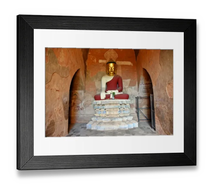 Framed Print : Buddha sculpture inside Su La Ma Ni Pahto terracotta Temple, Bagan, unesco ruins Myanmar. Asia Framed Print : Buddha sculpture inside Su La Ma Ni Pahto terracotta Temple, Bagan, unesco ruins Myanmar. Asia