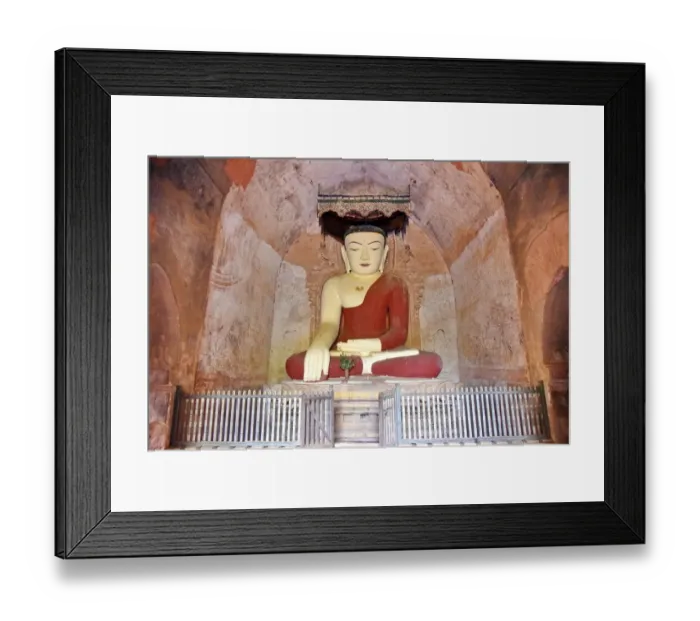 Framed Print : Buddha sculpture inside Su La Ma Ni Pahto terracotta Temple, Bagan, unesco ruins Myanmar. Asia Framed Print : Buddha sculpture inside Su La Ma Ni Pahto terracotta Temple, Bagan, unesco ruins Myanmar. Asia