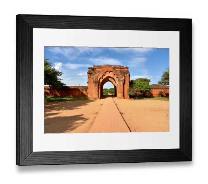 Framed Print : Dhamma Yan Gyi entrance Temple, Bagan, unesco ruins Myanmar. Asia Framed Print : Dhamma Yan Gyi entrance Temple, Bagan, unesco ruins Myanmar. Asia