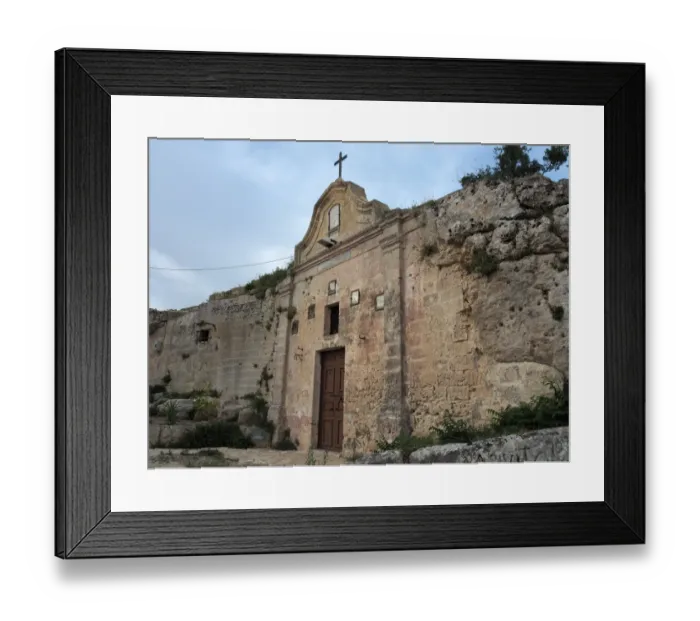 Framed Print : Rock Church In Gravina di Matera (Matera Canyon), Basilicata, Southern Italy Framed Print : Rock Church In Gravina di Matera (Matera Canyon), Basilicata, Southern Italy
