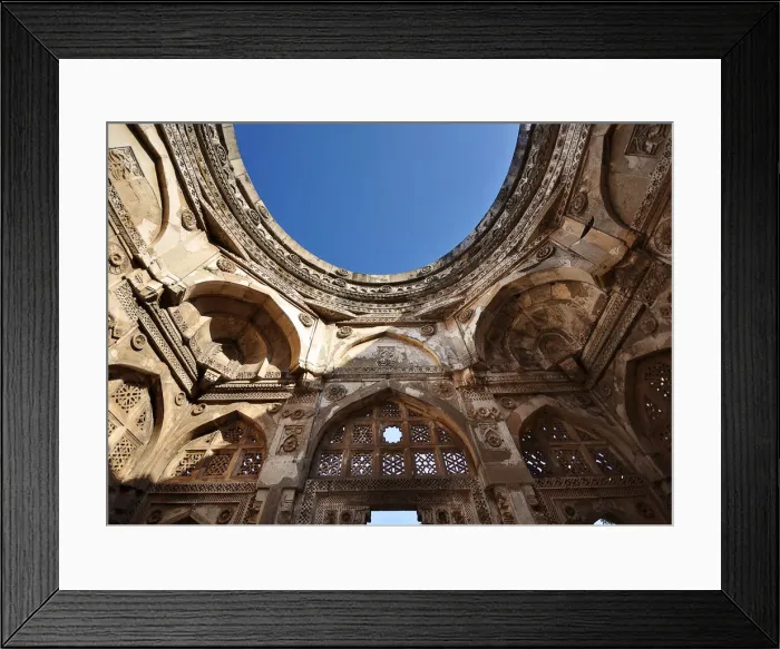 Framed Print : Open ceiling at the entrance of Juma Masjid Framed Print : Open ceiling at the entrance of Juma Masjid