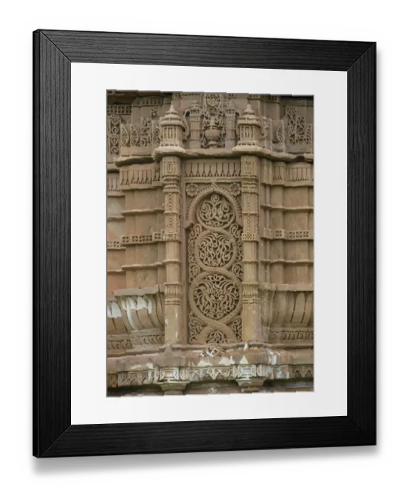 Framed Print : Stone carvings at Juma Masjid