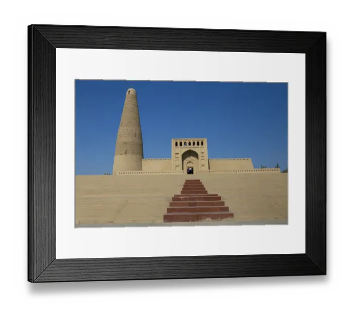 Framed Print : China, Silk Road, Xinjiang Province, Turpan, tourists at Emin Minaret Framed Print : China, Silk Road, Xinjiang Province, Turpan, tourists at Emin Minaret
