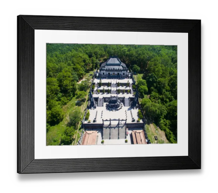 Framed Print : Tomb of Khai Dinh King from above in Hue, Vietnam