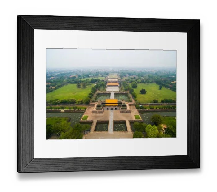 Framed Print : Hue Imperial Royal Palace from drone. Hue, Vietnam Framed Print : Hue Imperial Royal Palace from drone. Hue, Vietnam