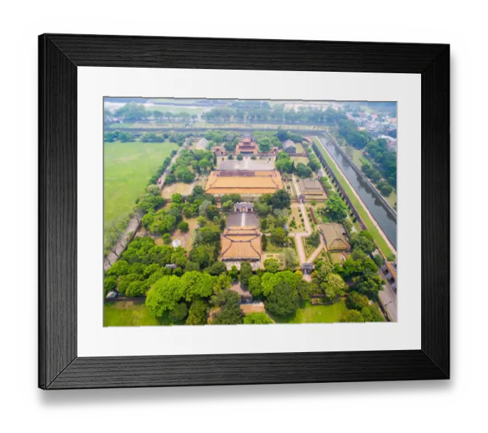 Framed Print : Hue Imperial Royal Palace from drone. Hue, Vietnam Framed Print : Hue Imperial Royal Palace from drone. Hue, Vietnam