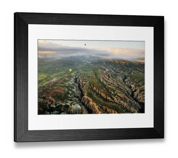 Framed Print : Hot air ballons over Cappadocia, Turkey Framed Print : Hot air ballons over Cappadocia, Turkey