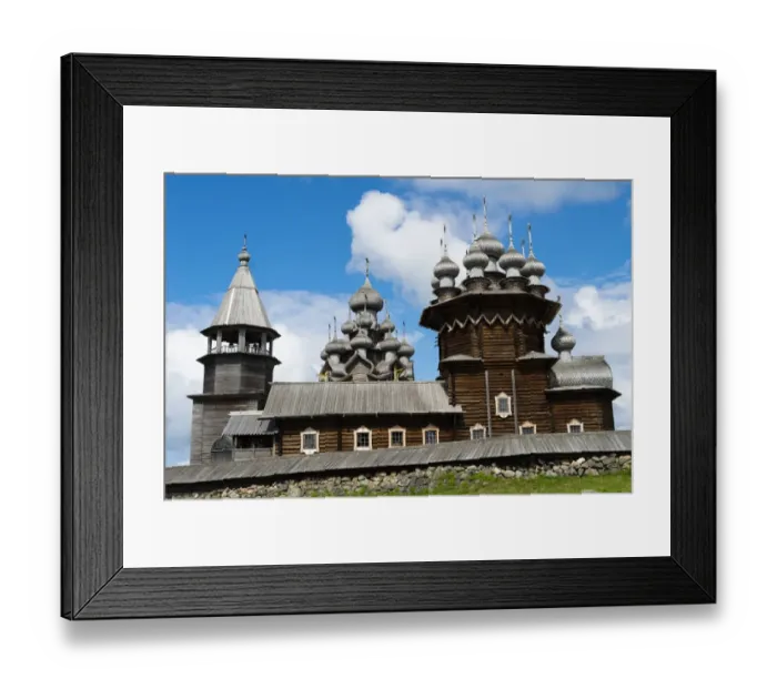 Framed Print : Wooden churches of Kizhi Pogost Framed Print : Wooden churches of Kizhi Pogost
