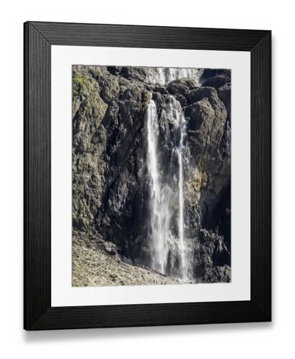 Framed Print : The first plane of Gavarnie waterfall with persons. Hautes Pyrenees. France. World Heritage by UNESCO, the great waterfall Framed Print : The first plane of Gavarnie waterfall with persons. Hautes Pyrenees. France. World Heritage by UNESCO, the great waterfall