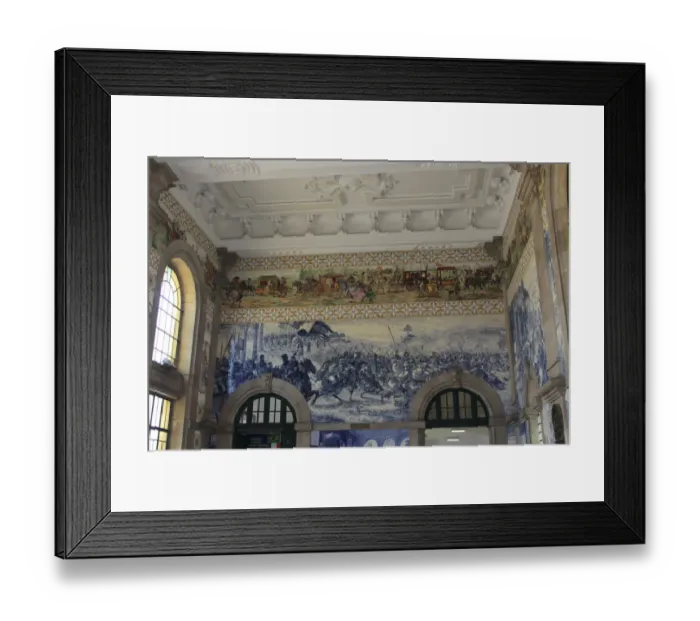 Framed Print : Hall of San Bento train station in Porto, Portugal Framed Print : Hall of San Bento train station in Porto, Portugal