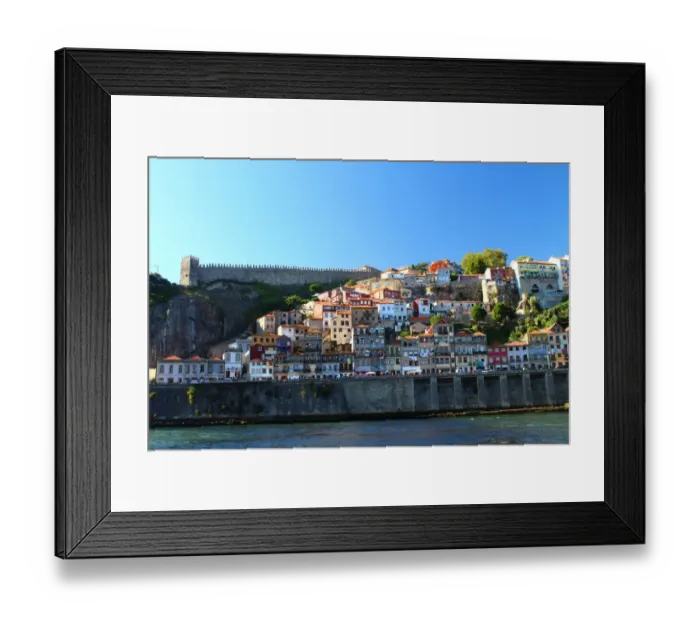 Framed Print : Don LuAis I bridge and Muralha Fernandina in Porto Framed Print : Don LuAis I bridge and Muralha Fernandina in Porto