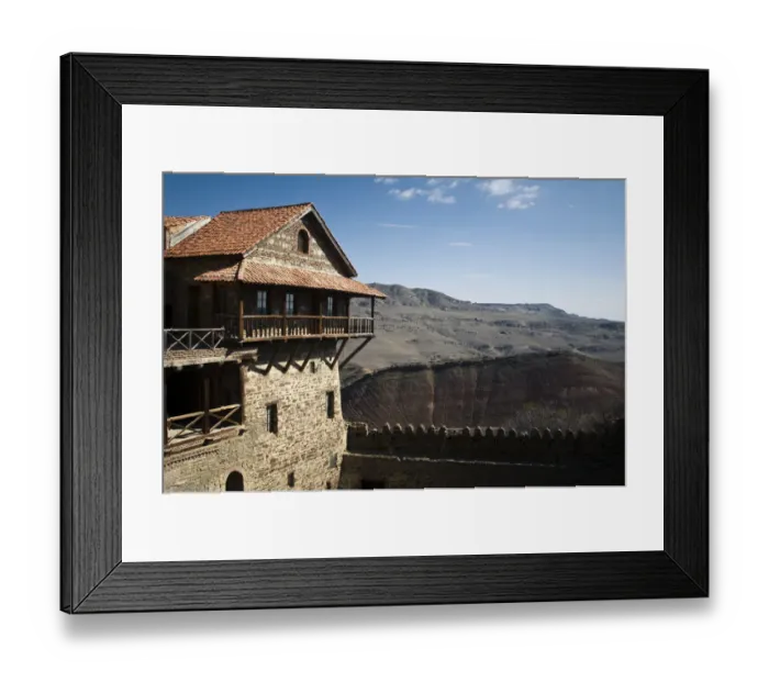Framed Print : David Gareja Orthodox Monastery surrounded by arid mountains and desert, Kakheti Region, Georgia Framed Print : David Gareja Orthodox Monastery surrounded by arid mountains and desert, Kakheti Region, Georgia