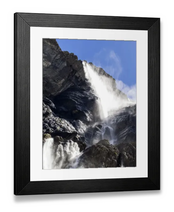 Framed Print : Close up Waterfalls Gavarnie. Hautes Pyrenees. France. World Heritage by UNESCO, the great waterfall