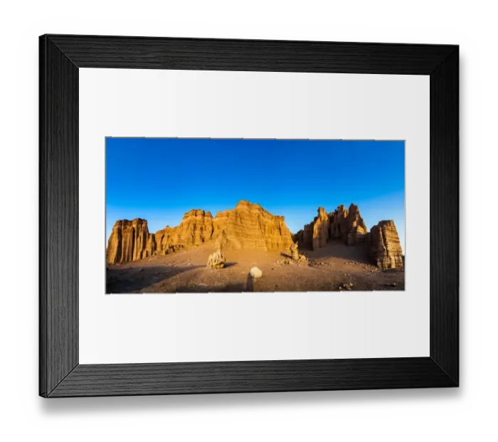 Framed Print : Yardang landform at sunset, Xinajing, China Framed Print : Yardang landform at sunset, Xinajing, China