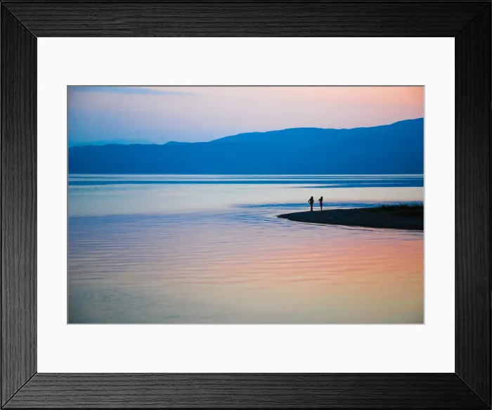 Framed Print : Girl at Sunset on the Ohrid Lake Framed Print : Girl at Sunset on the Ohrid Lake