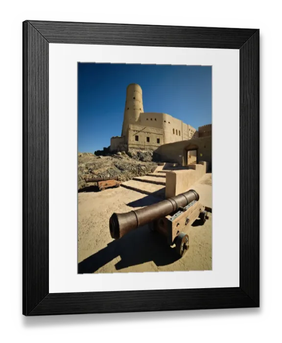 Framed Print : Canons guard the entrance to Bahla Fort, a UNESCO World Heritage Site in Northern Oman Framed Print : Canons guard the entrance to Bahla Fort, a UNESCO World Heritage Site in Northern Oman