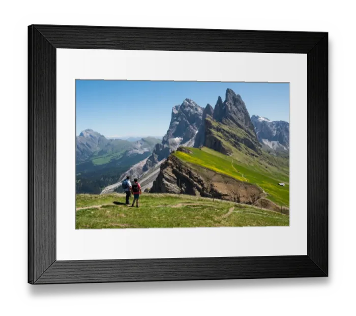Framed Print : The Seceda summit in Ortisei, Dolomiti Framed Print : The Seceda summit in Ortisei, Dolomiti