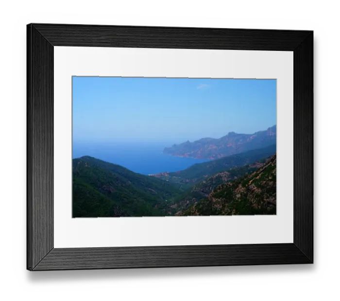 Framed Print : Calanches of Piana, Overview, Corsica, France Framed Print : Calanches of Piana, Overview, Corsica, France