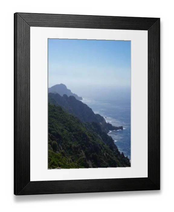 Framed Print : Coastline and Capo Rosso, Corsica, France Framed Print : Coastline and Capo Rosso, Corsica, France