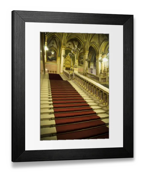 Framed Print : Stairs in Hungarian Parliament, Budapest, Hungary Framed Print : Stairs in Hungarian Parliament, Budapest, Hungary