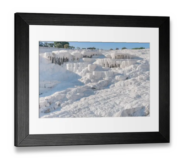 Framed Print : Travertine terraces at Pamukkale, Turkey