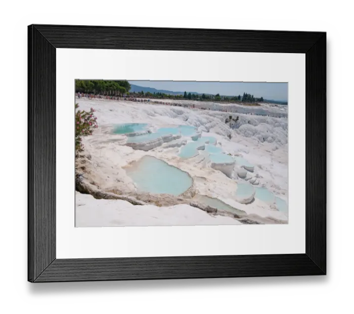 Framed Print : Travertine terraces at Pamukkale, Turkey Framed Print : Travertine terraces at Pamukkale, Turkey