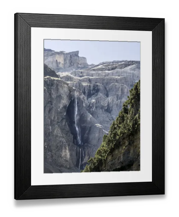 Framed Print : Cirque De Gavarnie. Waterfalls. Hautes Pyrenees. France. World Heritage by UNESCO, the great waterfall