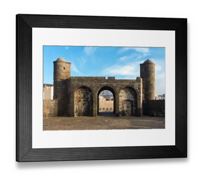 Framed Print : Essaouira old fortress, Atlantic coast of Morocco