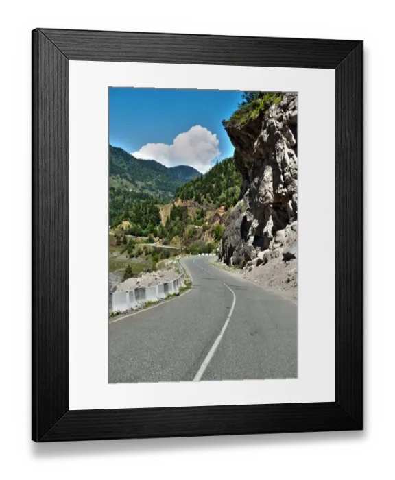 Framed Print : Road to Mestia of Svaneti region in Georgia Framed Print : Road to Mestia of Svaneti region in Georgia