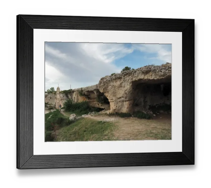 Framed Print : Cave Dwellings And Ancient Rock Church In Gravina Di Matera (Matera Canyon), Basilicata, Southern Italy Framed Print : Cave Dwellings And Ancient Rock Church In Gravina Di Matera (Matera Canyon), Basilicata, Southern Italy