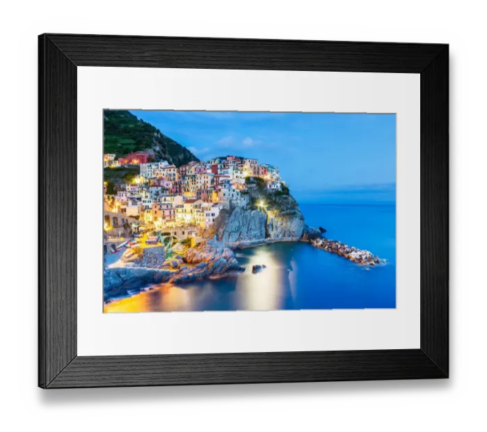 Framed Print : Manarola at blue hour Framed Print : Manarola at blue hour