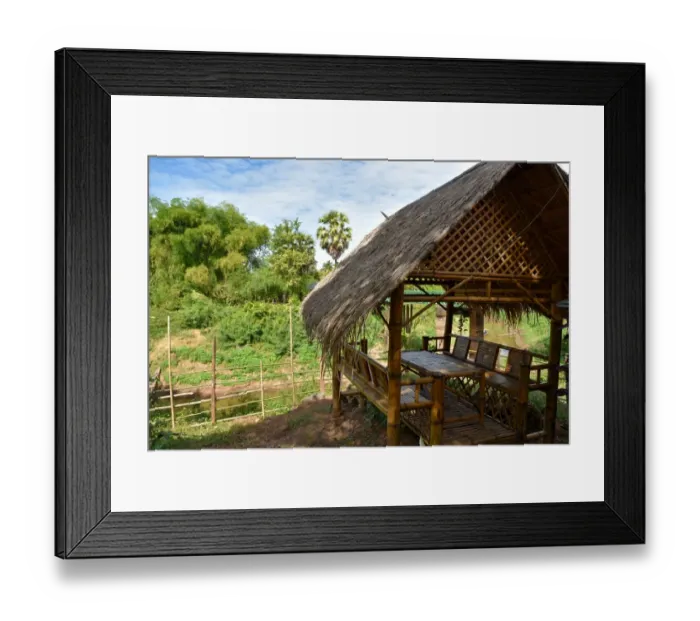 Framed Print : bamboo hut Champasak Laos Framed Print : bamboo hut Champasak Laos