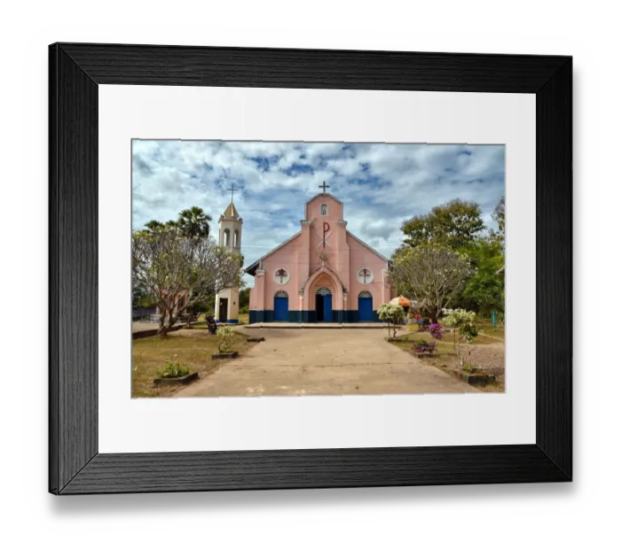 Framed Print : Muang Kao church Champassak Lao Framed Print : Muang Kao church Champassak Lao